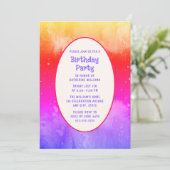 Verjaardagsfeest Nodig Sjabloon uit Elke Leeftijd Kaart (Staand voorkant)