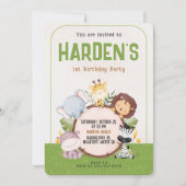 Verjaardagsfeest - Oerwoud Animal Kaart (Voorkant)