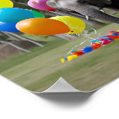 Verjaardagsfeest Olifant Fotografie Achtergrond Poster (Hoek)