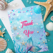 Verjaardagsfeest onder de zee bedankkaart