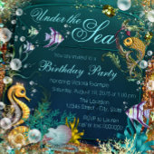 Verjaardagsfeest onder de zee kaart