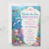 Verjaardagsfeest onder de zee kaart (Voorkant)