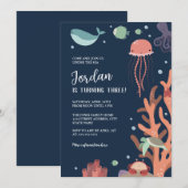 Verjaardagsfeest onder het Zee Kaart (Voorkant / Achterkant)