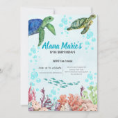 Verjaardagsfeest onder water met een Zee Tu Kaart (Voorkant)