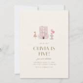 Verjaardagsfeest op La La French Paris Uitnodigen Kaart (Voorkant)