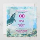 verjaardagsfeest op tropisch eiland kaart (Achterkant)