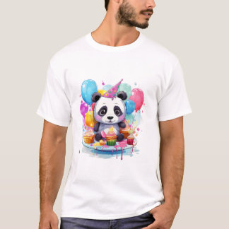 Verjaardagsfeest Panda baby T-shirt