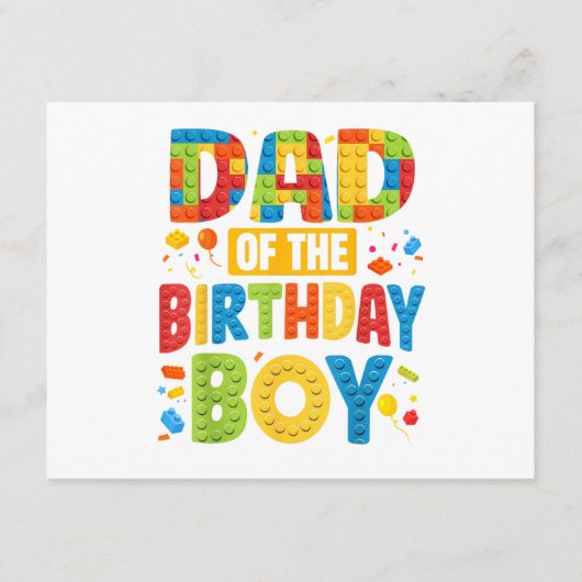 Verjaardagsfeest Papa Informatiekaartje (Voorkant)