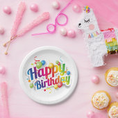 Verjaardagsfeest Papieren Bord