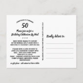 Verjaardagsfeest per post, 2 foto's, elke leeftijd briefkaart (Achterkant)