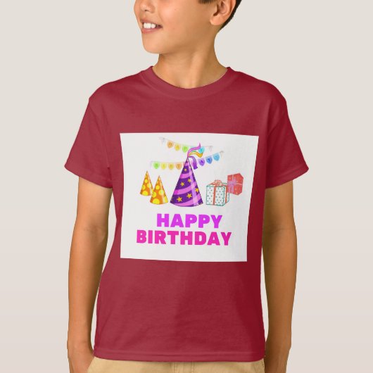 Verjaardagsfeest Petten & Geschenken Jongens T-shirt (Voorkant)