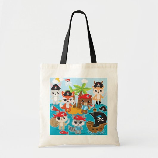 Verjaardagsfeest Pirate Canvas tas (Voorkant)