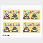 Verjaardagsfeest Poopers Emoji Stickers (Vel)