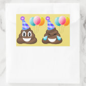 Verjaardagsfeest Poopers Emoji Stickers (Tas)