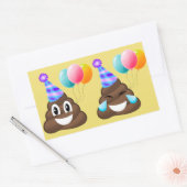 Verjaardagsfeest Poopers Emoji Stickers (Envelop)