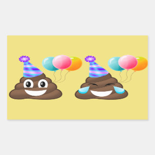 Verjaardagsfeest Poopers Emoji Stickers
