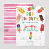 verjaardagsfeest pop kaart (Voorkant / Achterkant)