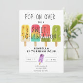 verjaardagsfeest pop kaart (Staand voorkant)