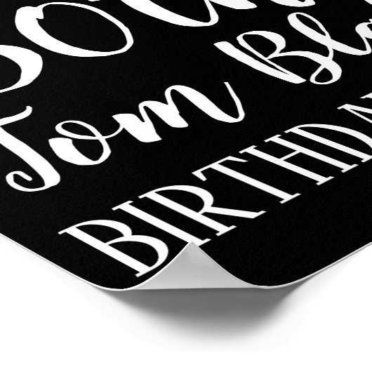 verjaardagsfeest poster 50e 40e 30e (Hoek)