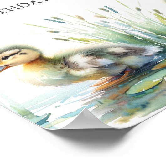 Verjaardagsfeest Posters Eend Welkom Teken Tweelin (Hoek)