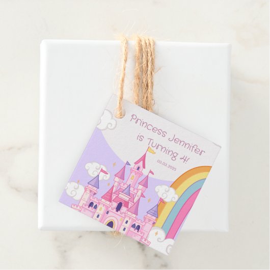 Verjaardagsfeest Prinses Koninklijk Kasteel Bedankjes Labels (In situ)