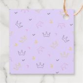 Verjaardagsfeest Prinses Koninklijk Kasteel Bedankjes Labels (Achterkant)