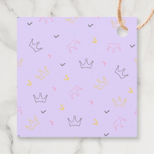 Verjaardagsfeest Prinses Koninklijk Kasteel Bedankjes Labels (Achterkant)