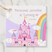 Verjaardagsfeest Prinses Koninklijk Kasteel Bedankjes Labels (Voorkant)