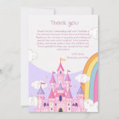 Verjaardagsfeest Prinses Koninklijk Kasteel Bedankkaart (Voorkant)