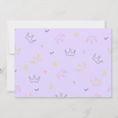 Verjaardagsfeest Prinses Koninklijk Kasteel Bedankkaart (Achterkant)