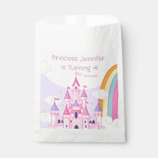 Verjaardagsfeest Prinses Koninklijk Kasteel Bedankzakje (Voorkant)