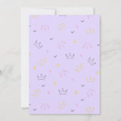 Verjaardagsfeest Prinses Koninklijk Kasteel Kaart (Achterkant)