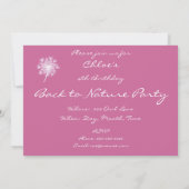 Verjaardagsfeest Queen Anne's Lace Bloemenmeisje Kaart (Achterkant)