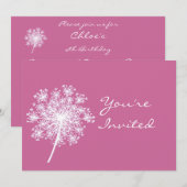 Verjaardagsfeest Queen Anne's Lace Bloemenmeisje Kaart (Voorkant / Achterkant)