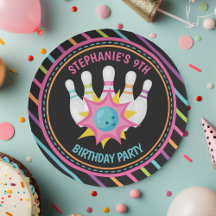 Verjaardagsfeest Rainbow Neon Bowling