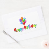 Verjaardagsfeest  rechthoekige sticker (Envelop)