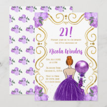 Verjaardagsfeest Red Hair Princess in het Paarse