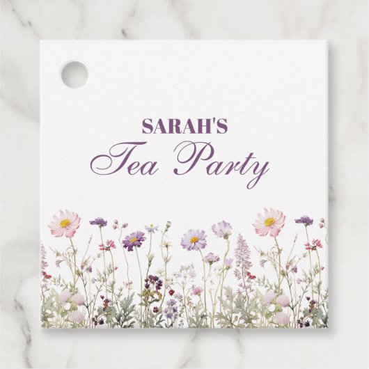 Verjaardagsfeest Regency Garden Bedankjes Labels (Voorkant)