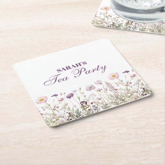 Verjaardagsfeest Regency Garden Kartonnen Onderzetters (Schuin)