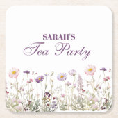 Verjaardagsfeest Regency Garden Kartonnen Onderzetters (Voorkant)