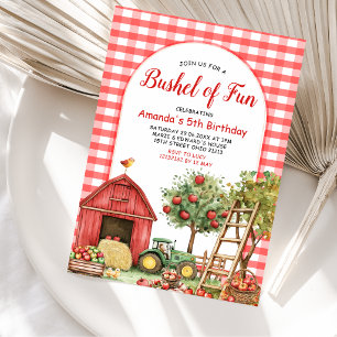 Verjaardagsfeest Rode Gingham Emmer Plezier Kaart