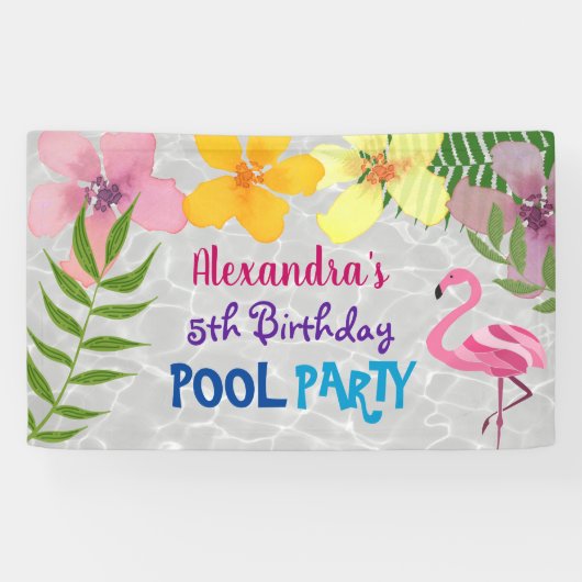 Verjaardagsfeest rond het Zwembad Spandoek (Horizontaal)