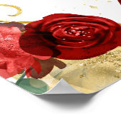 Verjaardagsfeest Rood haar Prinses Rood Welkom Poster (Hoek)