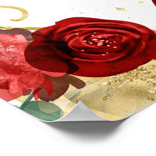 Verjaardagsfeest Rood haar Prinses Rood Welkom Poster (Hoek)