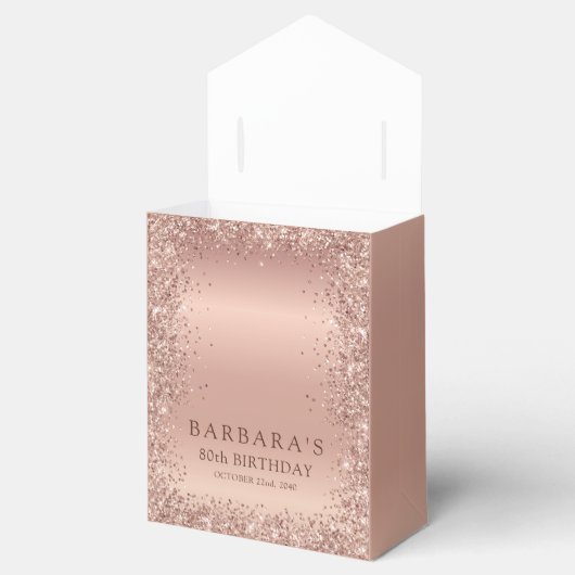 Verjaardagsfeest Roos Gold Bedankt Schattige Bedankdoosjes (Geopend)