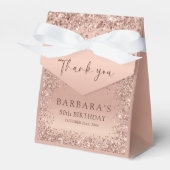Verjaardagsfeest Roos Gold Bedankt Schattige Bedankdoosjes (Voorkant Zijde)