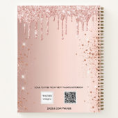 verjaardagsfeest roos gouden ballonnen notitieboek (Achterkant)