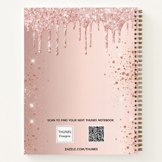 verjaardagsfeest roos gouden ballonnen notitieboek (Achterkant)