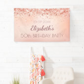 Verjaardagsfeest roos gouden roze welkomstbord spandoek (Insitu)