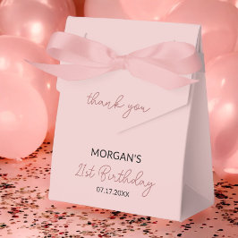 Verjaardagsfeest Roze Bedankt Naam Bedankdoosjes